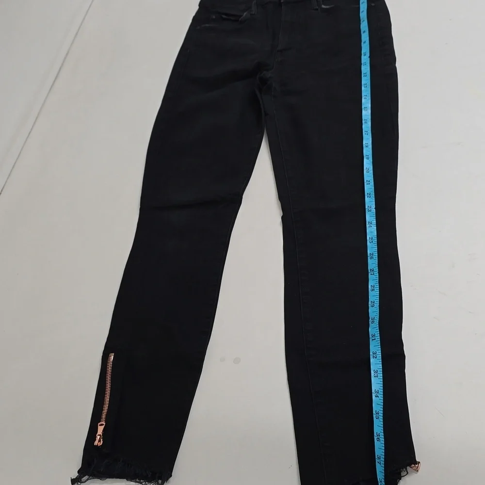 MOTHER The Stunner Double Zip Ankle Step Fray Jeans